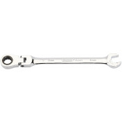 Metric Combination Spanner with Flexible Head and Double Ratcheting Features (9mm)