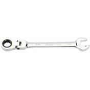 Metric Combination Spanner with Flexible Head and Double Ratcheting Features (15mm)