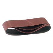 Aluminium Oxide Sanding Belts, 533 x 75mm, 80 Grit (Pack of 3)