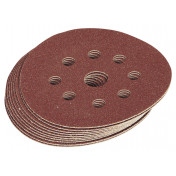 Assorted Grit Hook and Loop Sanding Discs, 125mm (Pack of 10)