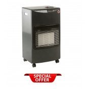 GREY SEASONS WARMTH CABINET HEATER WITH BUTANE GAS CYLINDER