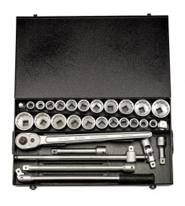 Elora Metric and Imperial Socket Set, 3/4 Sq. Dr. (31 Piece)
