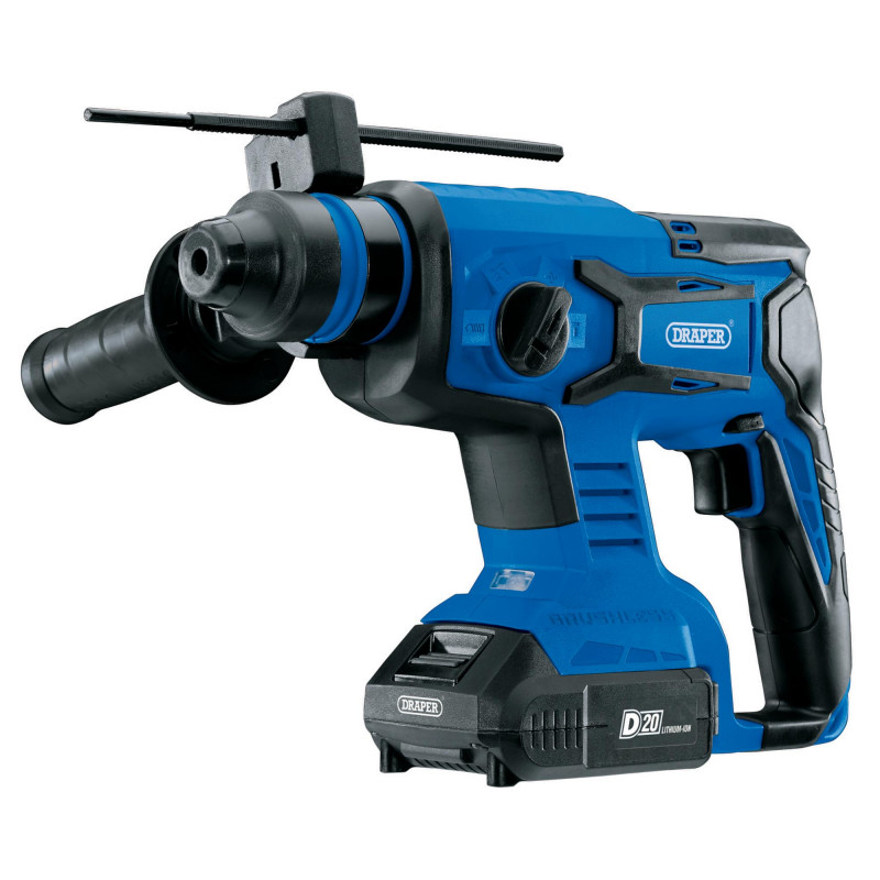 D20 20V Brushless SDS+ Rotary Hammer Drill, 2 x 2.0Ah Batteries, 1 x Charger