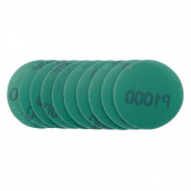 Wet and Dry Sanding Discs with Hook and Loop, 50mm, 1000 Grit (Pack of 10)