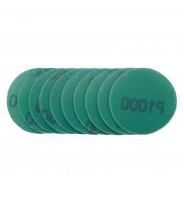 Wet and Dry Sanding Discs with Hook and Loop, 50mm, 1000 Grit (Pack of 10)