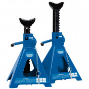 Pair of Pneumatic Rise Ratcheting Axle Stands, 5 Tonne