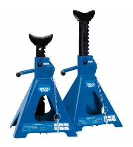 Draper Expert Pair of Pneumatic Rise Ratcheting Axle Stands, 5 Tonne