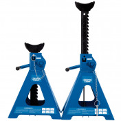 Pair of Pneumatic Rise Ratcheting Axle Stands, 5 Tonne