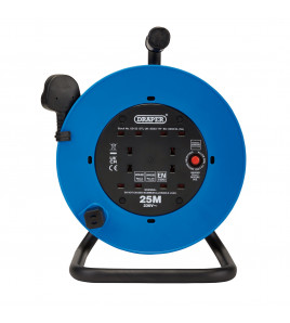 230V Heavy Duty Industrial Four Socket Cable Reel, 25m