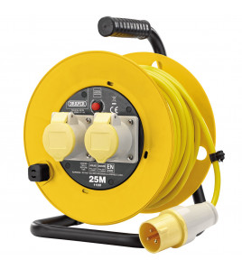 110V Twin Extension Cable Reel, 25m
