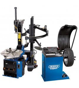 Draper Expert Tyre Changer with Assist Arm and Wheel Balancer Kit