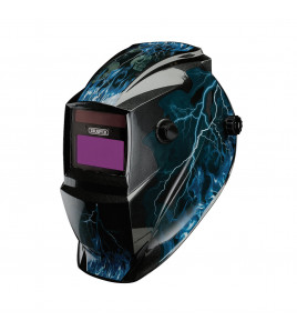 Auto-Darkening Welding Helmet, Blue Skull