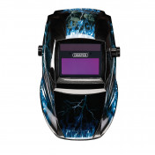 Auto-Darkening Welding Helmet, Blue Skull