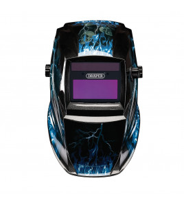 Auto-Darkening Welding Helmet, Blue Skull