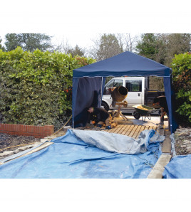 Gazebo Side Panels, 3 x 1.9m, Blue (Pack of 2)