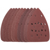 Hook and Loop Tri Base Sander Sheets, 140 x 140 x 93mm, 400 Grit (Pack of 10)