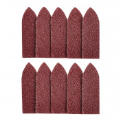 Hook and Loop Finger Sander Sheets, 67 x 67 x 22mm, 60 Grit (Pack of 10)