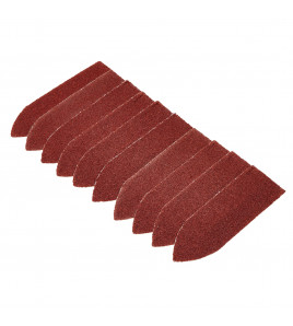 Hook and Loop Finger Sander Sheets, 67 x 67 x 22mm, 120 Grit (Pack of 10)