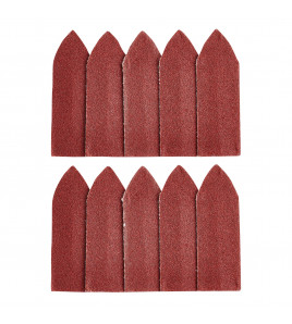 Hook and Loop Finger Sander Sheets, 67 x 67 x 22mm, 120 Grit (Pack of 10)