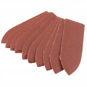 Hook and Loop Finger Sander Sheets, 67 x 67 x 22mm, 240 Grit (Pack of 10)