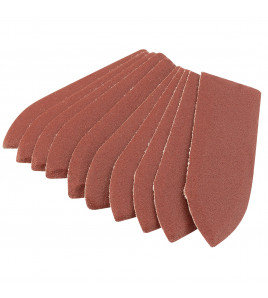 Hook and Loop Finger Sander Sheets, 67 x 67 x 22mm, 240 Grit (Pack of 10)