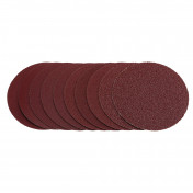 Sanding Discs, 125mm, Hook & Loop, Assorted Grit - 40G, 80G, 120G, 240G (Pack of 10)