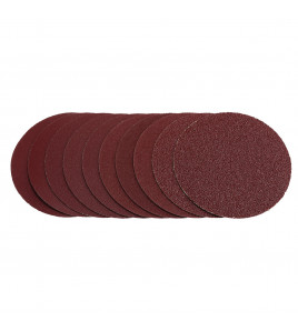 Sanding Discs, 125mm, Hook & Loop, Assorted Grit - 40G, 80G, 120G, 240G (Pack of 10)