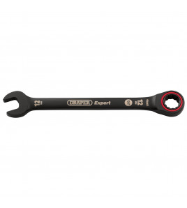 Draper Expert HI-TORQ® Metric Ratchet Combination Spanner, 12mm, Black