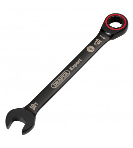 Draper Expert HI-TORQ® Metric Ratchet Combination Spanner, 15mm, Black