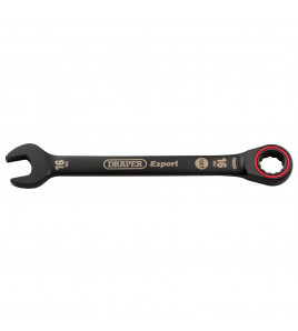 Draper Expert HI-TORQ® Metric Ratchet Combination Spanner, 16mm, Black