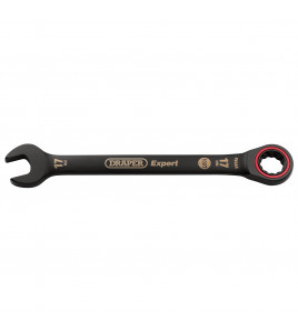 Draper Expert HI-TORQ® Metric Ratchet Combination Spanner, 17mm, Black