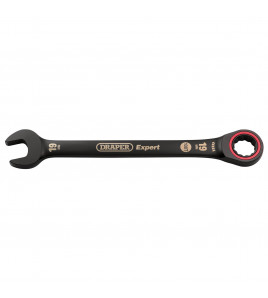 Draper Expert HI-TORQ® Metric Ratchet Combination Spanner, 19mm, Black