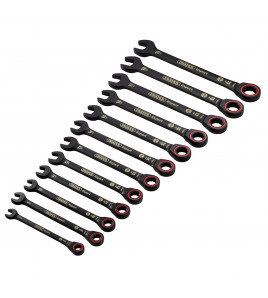 Draper Expert HI-TORQ® Metric Ratchet Combination Spanner Set, Black (12 Piece)