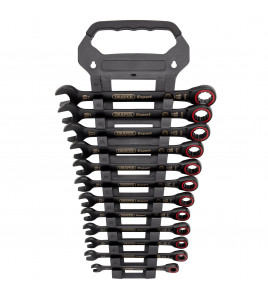 Draper Expert HI-TORQ® Metric Ratchet Combination Spanner Set, Black (12 Piece)