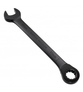 Draper Expert HI-TORQ®  Metric Reversible Ratchet Combination Spanner, 17mm, Black