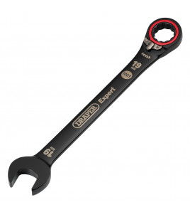 Draper Expert HI-TORQ® Metric Reversible Ratchet Combination Spanner, 19mm, Black