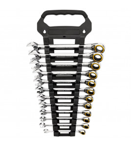 Draper Expert HI-TORQ® Metric Reversible Ratchet Combination Spanner Set (12 Piece)