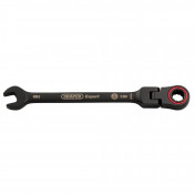 Draper Expert HI-TORQ® Metric Flexible Head Ratchet Combination Spanner, 8mm, Black