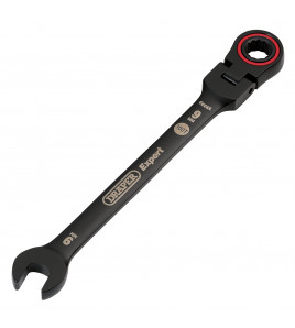 Draper Expert HI-TORQ® Metric Flexible Head Ratchet Combination Spanner, 9mm, Black