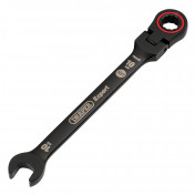 Draper Expert HI-TORQ® Metric Flexible Head Ratchet Combination Spanner, 10mm, Black