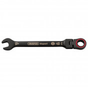 Draper Expert HI-TORQ® Metric Flexible Head Ratchet Combination Spanner, 13mm, Black