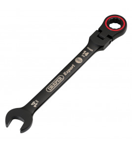 Draper Expert HI-TORQ® Metric Flexible Head Ratchet Combination Spanner, 14mm, Black