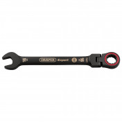 Draper Expert HI-TORQ® Metric Flexible Head Ratchet Combination Spanner, 16mm, Black