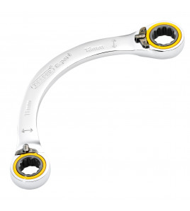 Draper Expert HI-TORQ® Double Ring Ratchet Half Moon Spanner, 11 x 13mm