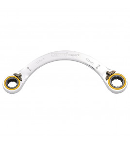 Draper Expert HI-TORQ® Double Ring Ratchet Half Moon Spanner, 11 x 13mm
