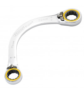 Draper Expert HI-TORQ® Double Ring Ratchet Half Moon Spanner, 19 x 22mm