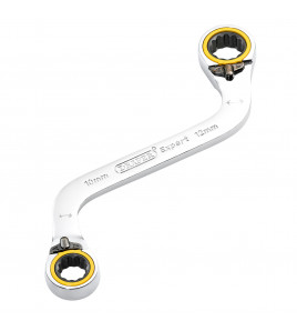 Draper Expert HI-TORQ® Double Ring Ratchet S-Shape Spanner, 10 x 12mm