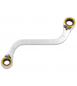 Draper Expert HI-TORQ® Double Ring Ratchet S-Shape Spanner, 11 x 13mm