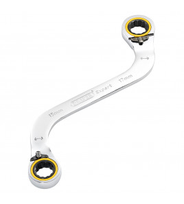 Draper Expert HI-TORQ® Double Ring Ratchet S-Shape Spanner, 15 x 17mm