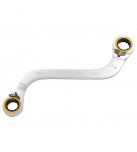Draper Expert HI-TORQ® Double Ring Ratchet S-Shape Spanner, 15 x 17mm